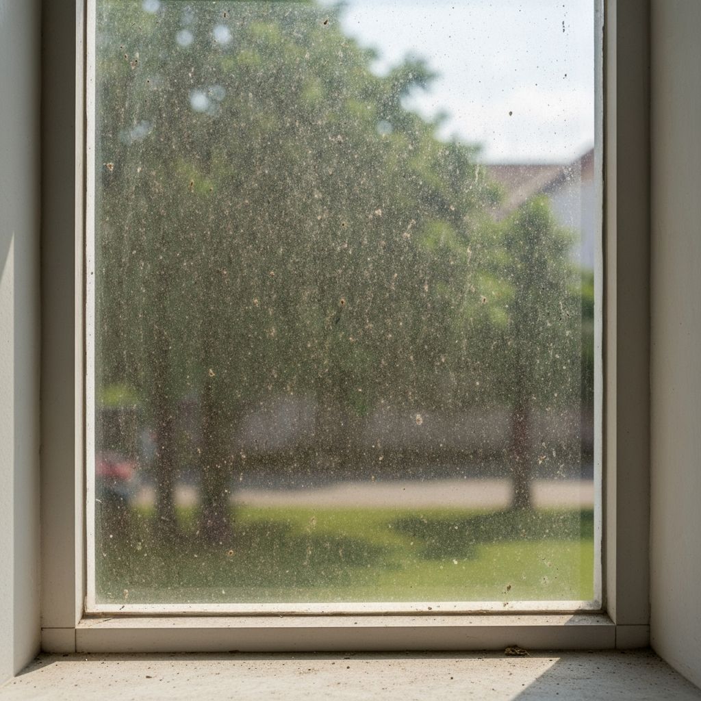 창문 청소 - 청소 전